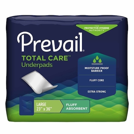 Prevail Total Care Disposable Underpad, 23 X 36 Inch Fluff Light Absorbency, 150PK UP-150/2